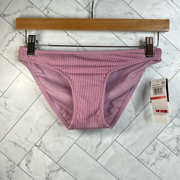 NWT SALT + COVE Womens Lilac Bikini Bottoms Crinkle Pattern Swim XS Extra Small - Picture 2 of 6